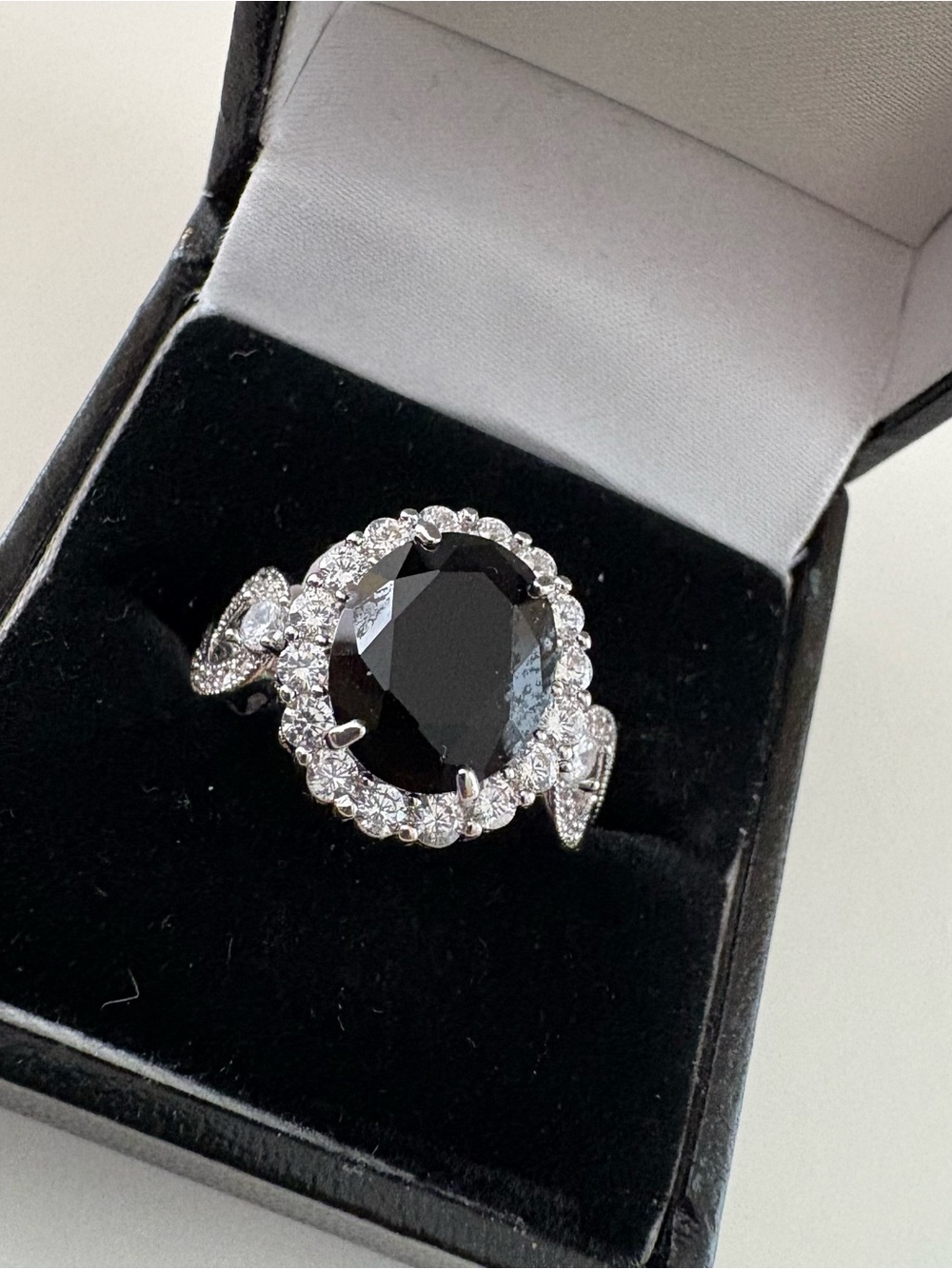 Bomb Party The 2424 Ring RG77681 Black Onyx CZ Rhodium Plating - Picture 5 of 7